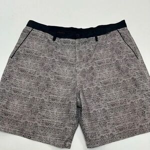 HURLEY Black‎ & White Recycled Polyester Shorts size 38 with Pockets